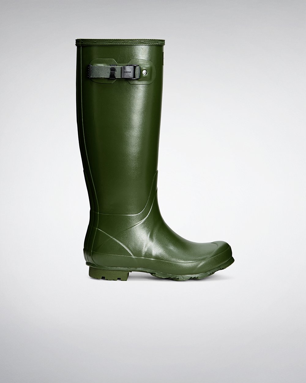 Womens Tall Rain Boots - Hunter Norris Field (23SWOQVDU) - Green